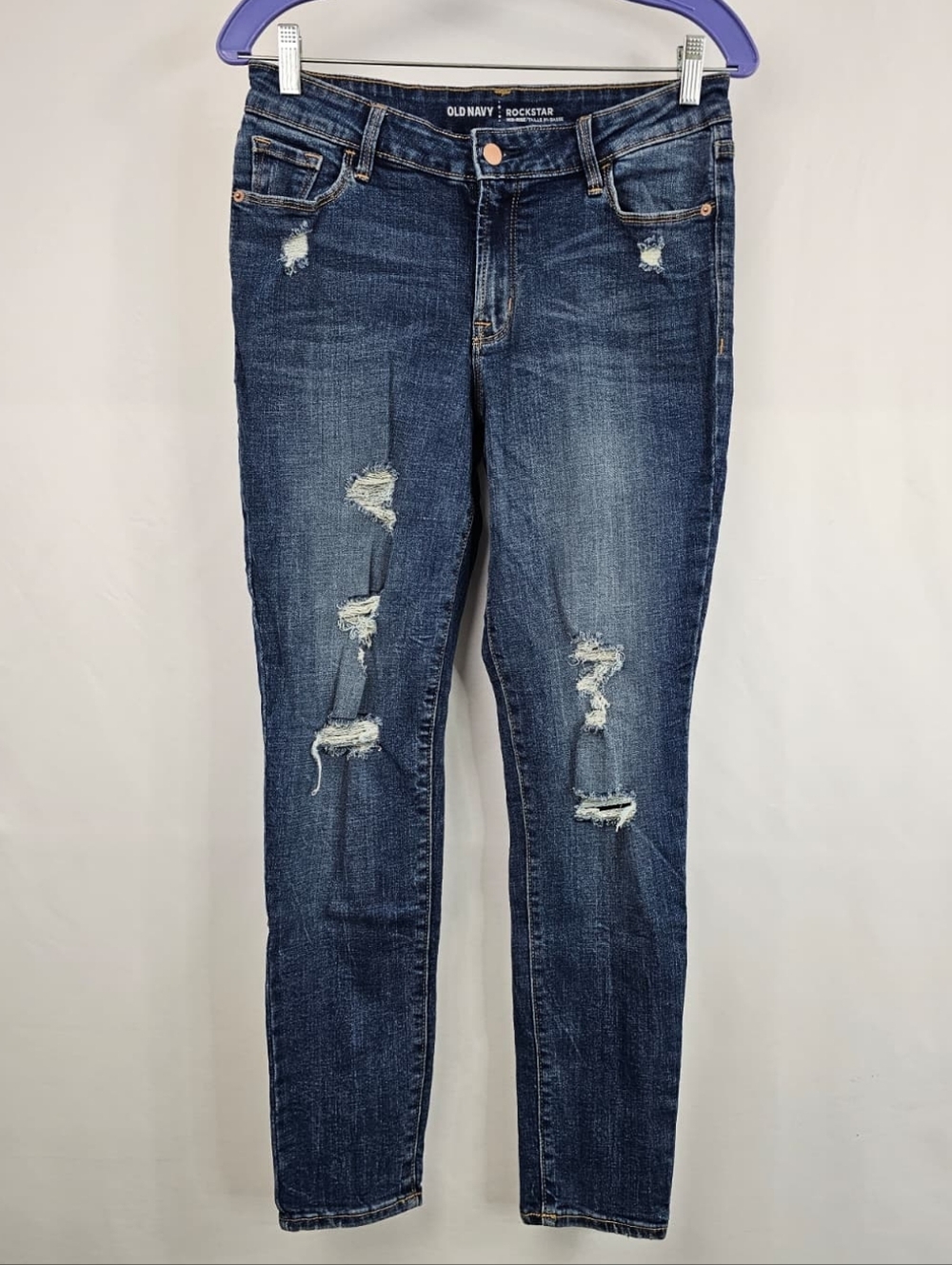 Old Navy Rockstar Mid Rise Skinny Jeans, Sz 8 Regular